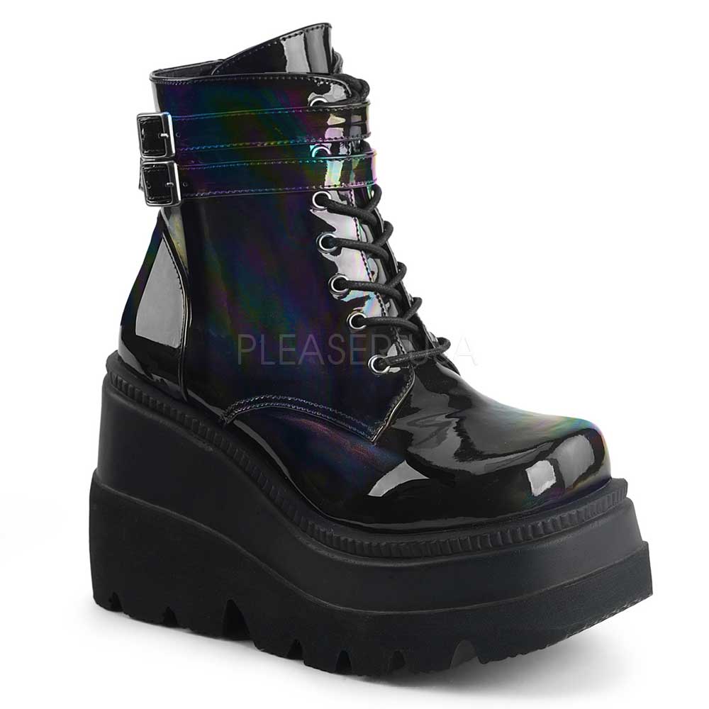 DemoniaCult - SHAKER-52 Bottes de plate-forme - Noir
